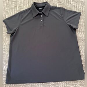 Lands End Woman’s Light Grey Polo Shirt, Traditional Fit, Short Sleeve, Size 2XL